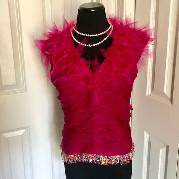 Spectacular silk top by Specer Jeremy - Picture 1 of 3